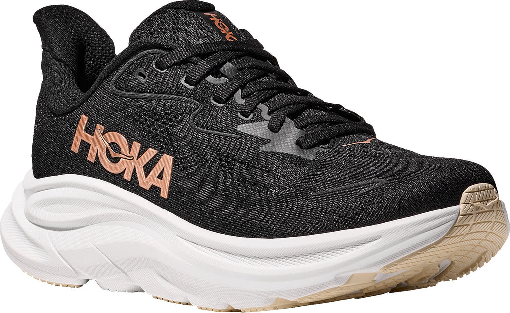 Hoka Clifton 10 Women's Running Shoes - Black - View 6