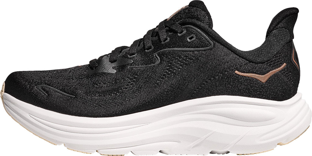 Hoka Clifton 10 Women's Running Shoes - Black - View 3