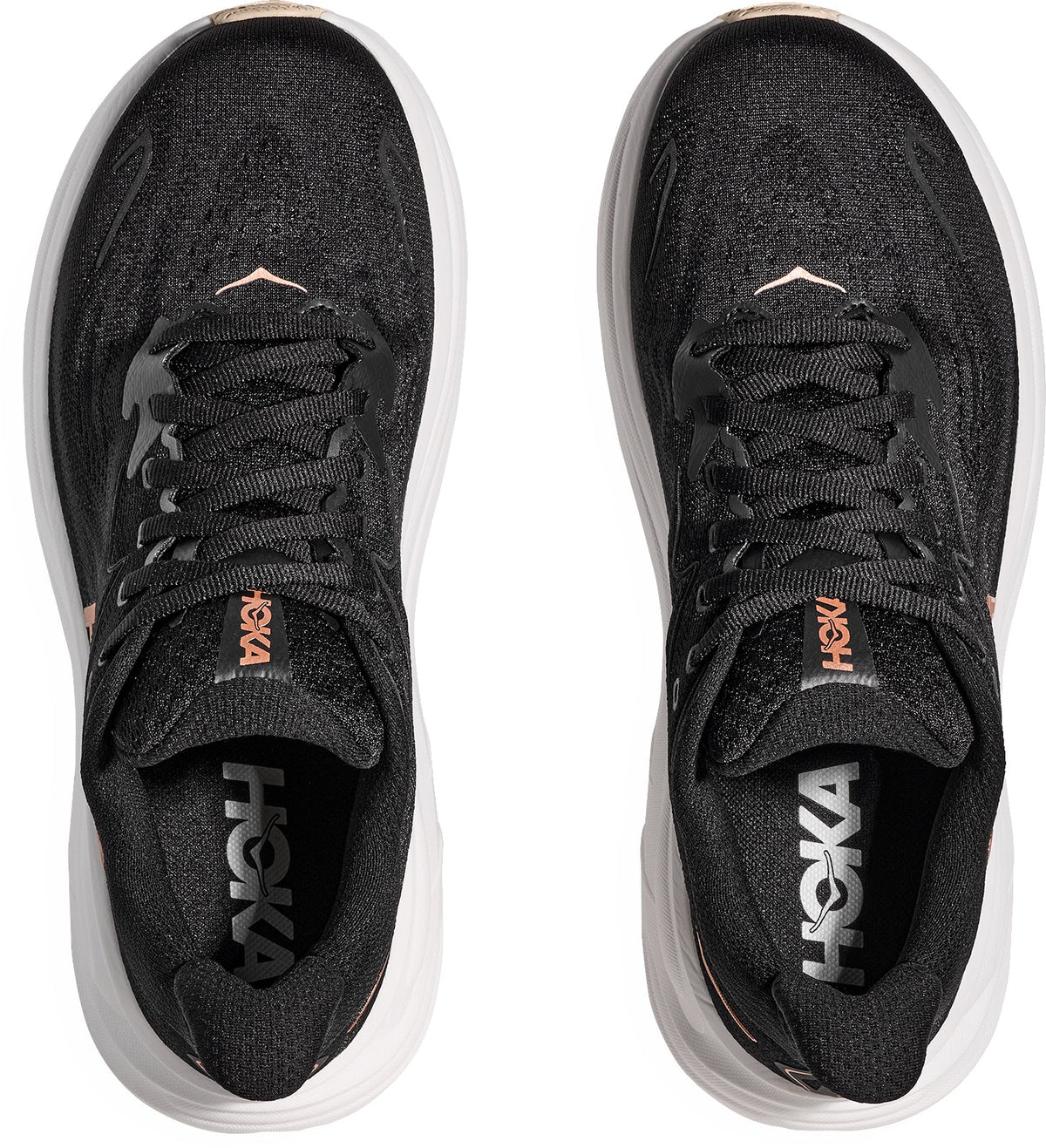 Hoka Clifton 10 Women's Running Shoes - Black - View 4
