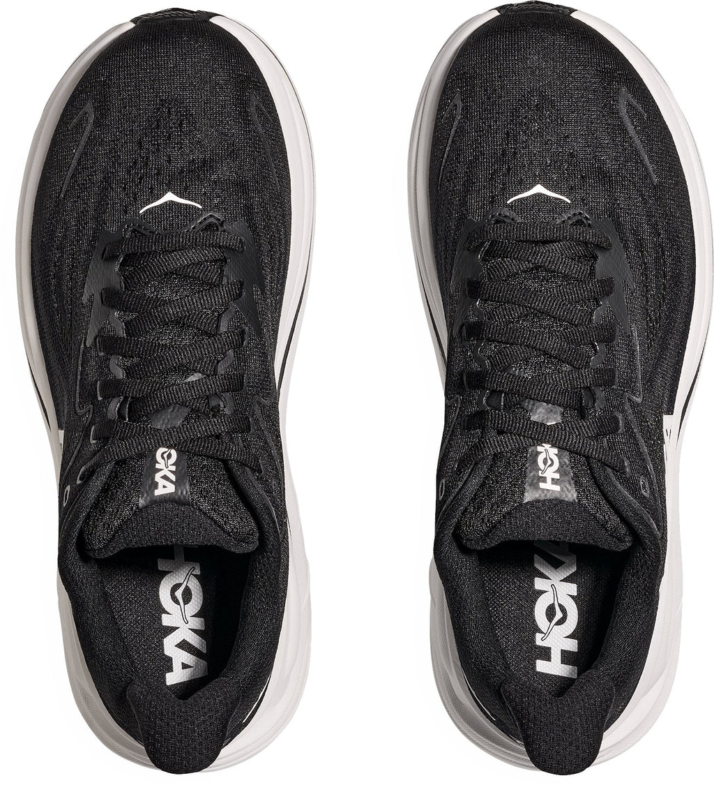 Hoka Clifton 10 WIDE FIT Men's Running Shoes - Black - View 4