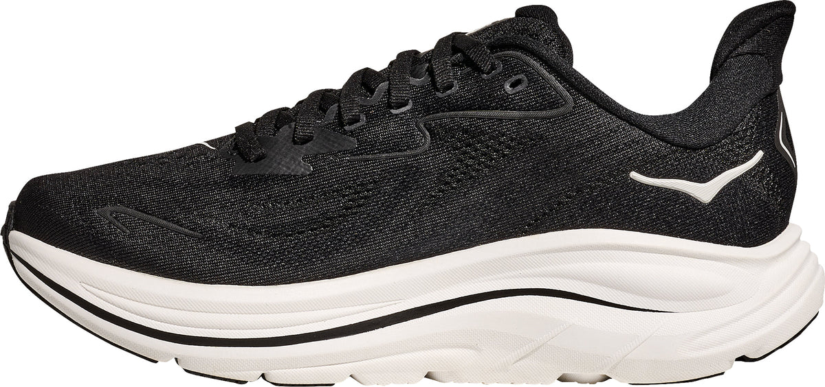 Hoka Clifton 10 WIDE FIT Women's Running Shoes - Black - View 3