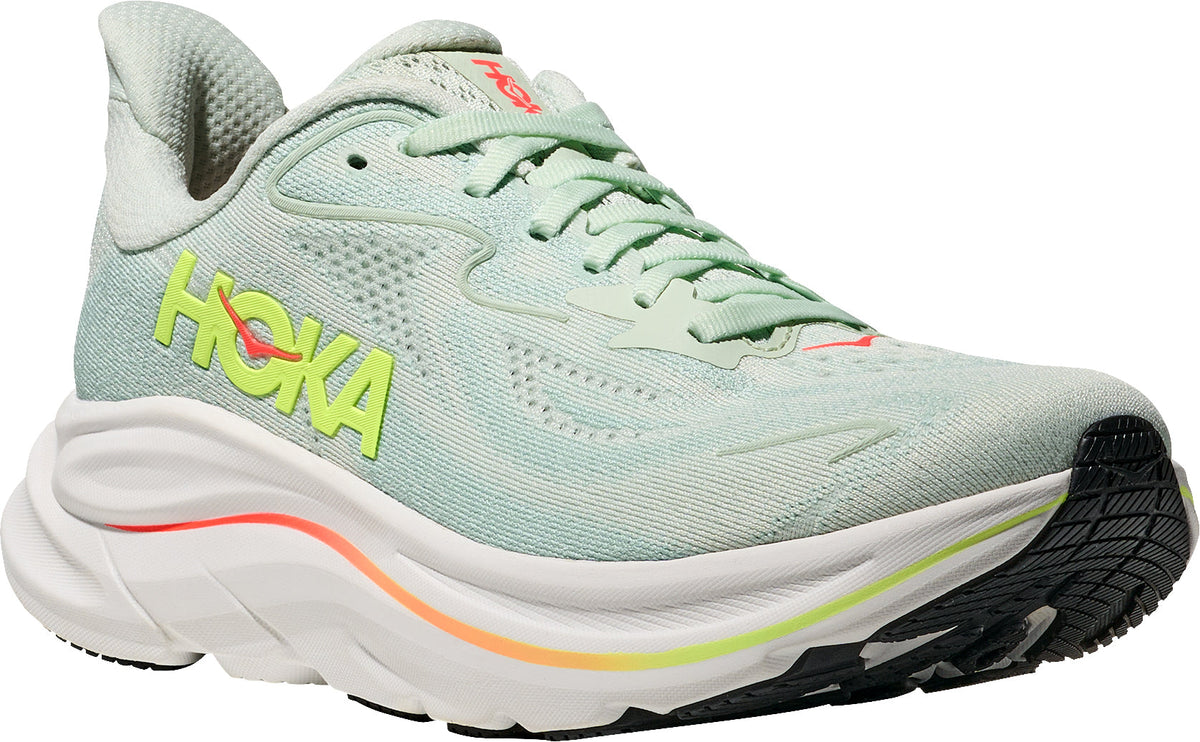 Hoka Clifton 10 WIDE FIT Women's Running Shoes - Green - View 6