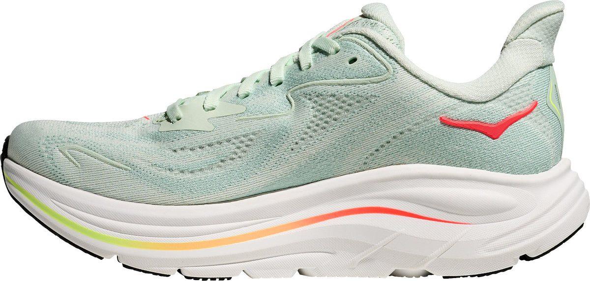 Hoka Clifton 10 WIDE FIT Women's Running Shoes - Green - View 3