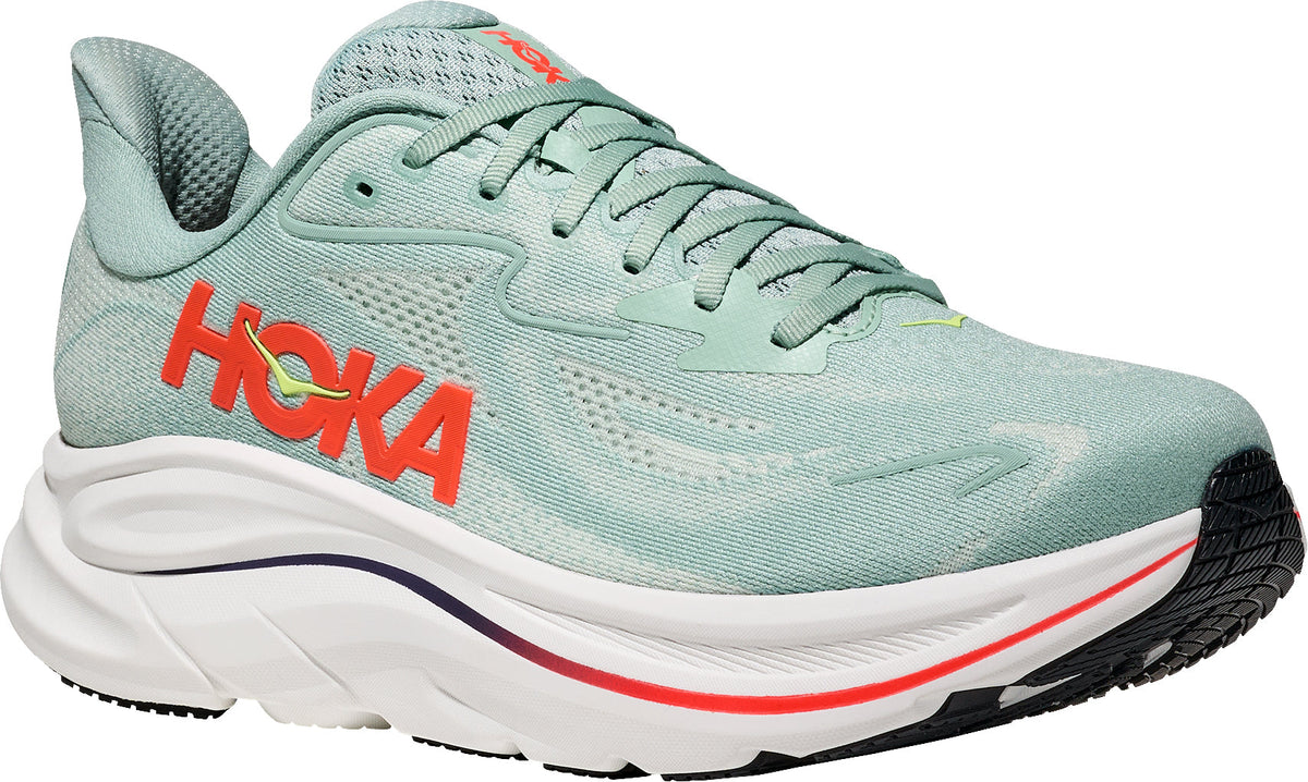 Hoka Clifton 10 WIDE FIT Men's Running Shoes - Green - View 6