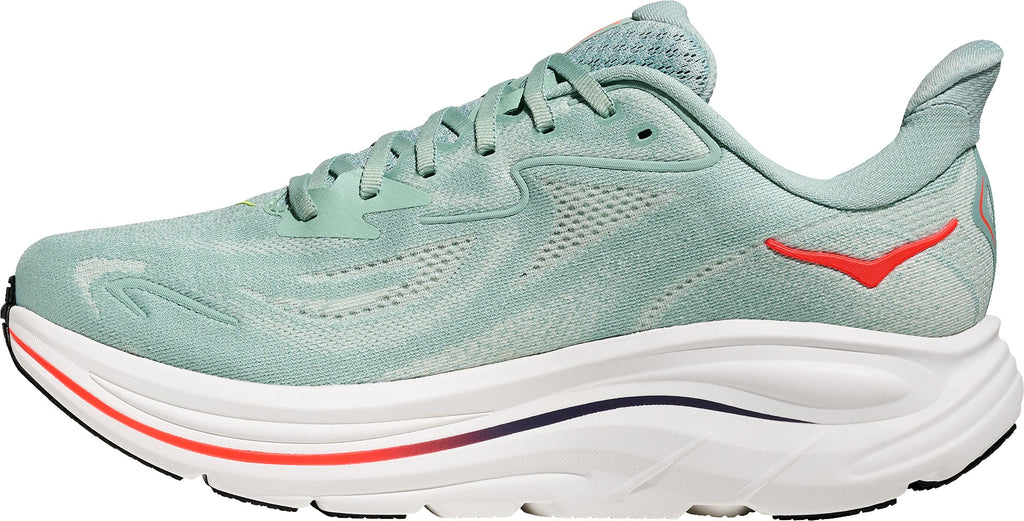 Hoka Clifton 10 WIDE FIT Men's Running Shoes - Green - View 3