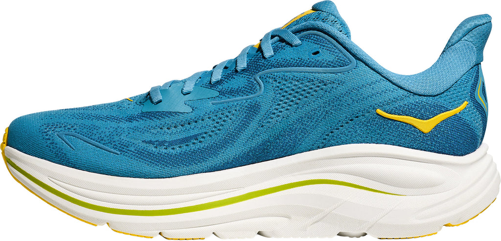 Hoka Clifton 10 WIDE FIT Men's Running Shoes - Blue - View 3