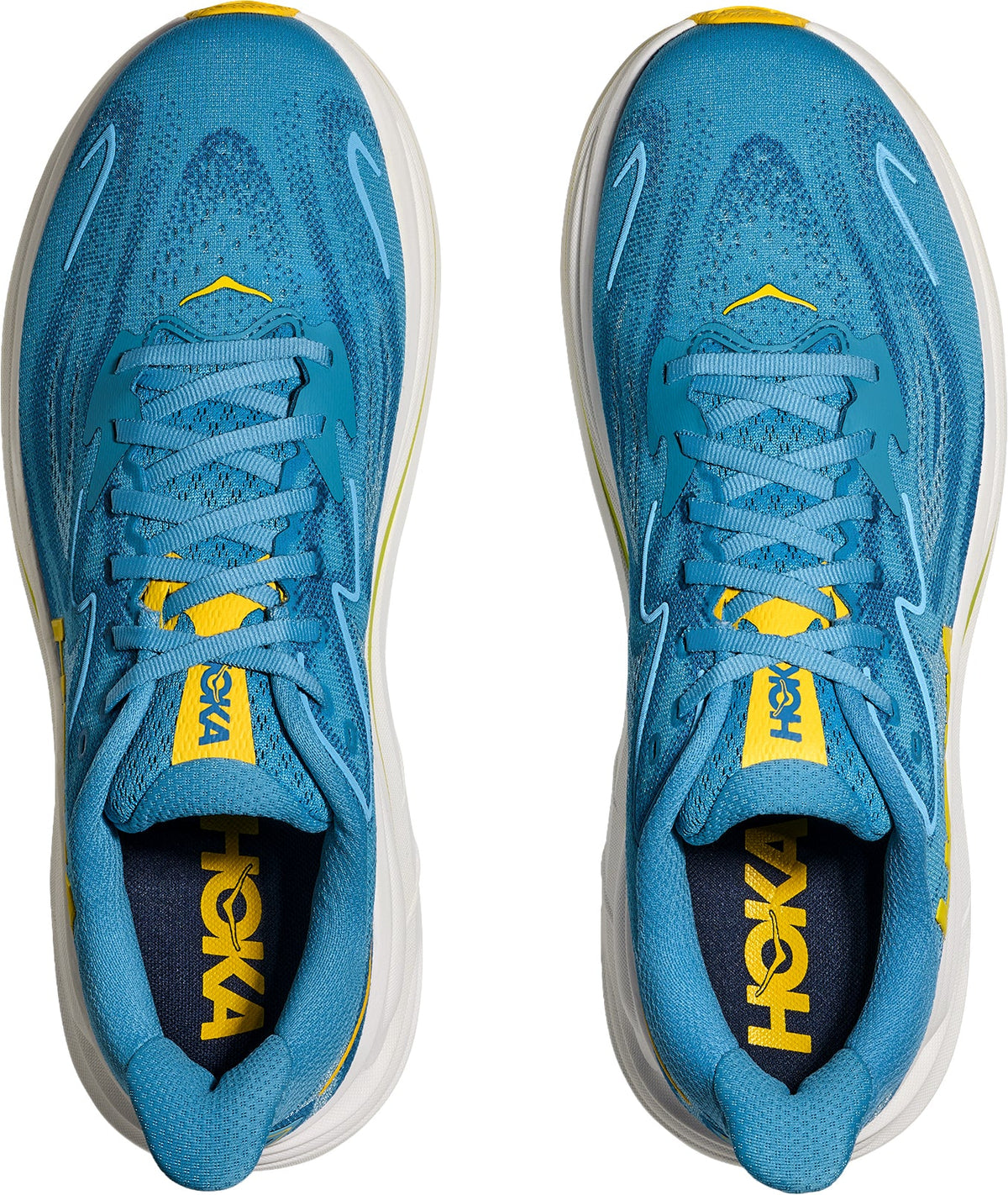 Hoka Clifton 10 WIDE FIT Men's Running Shoes - Blue - View 4