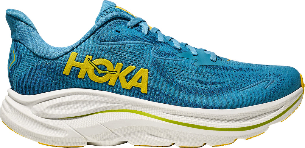 Hoka Clifton 10 WIDE FIT Men's Running Shoes - Blue - View 1