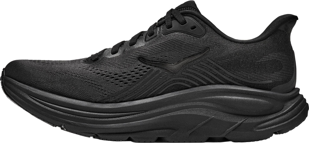 Hoka Clifton 11 WIDE FIT Men's Running Shoes - Black - View 3