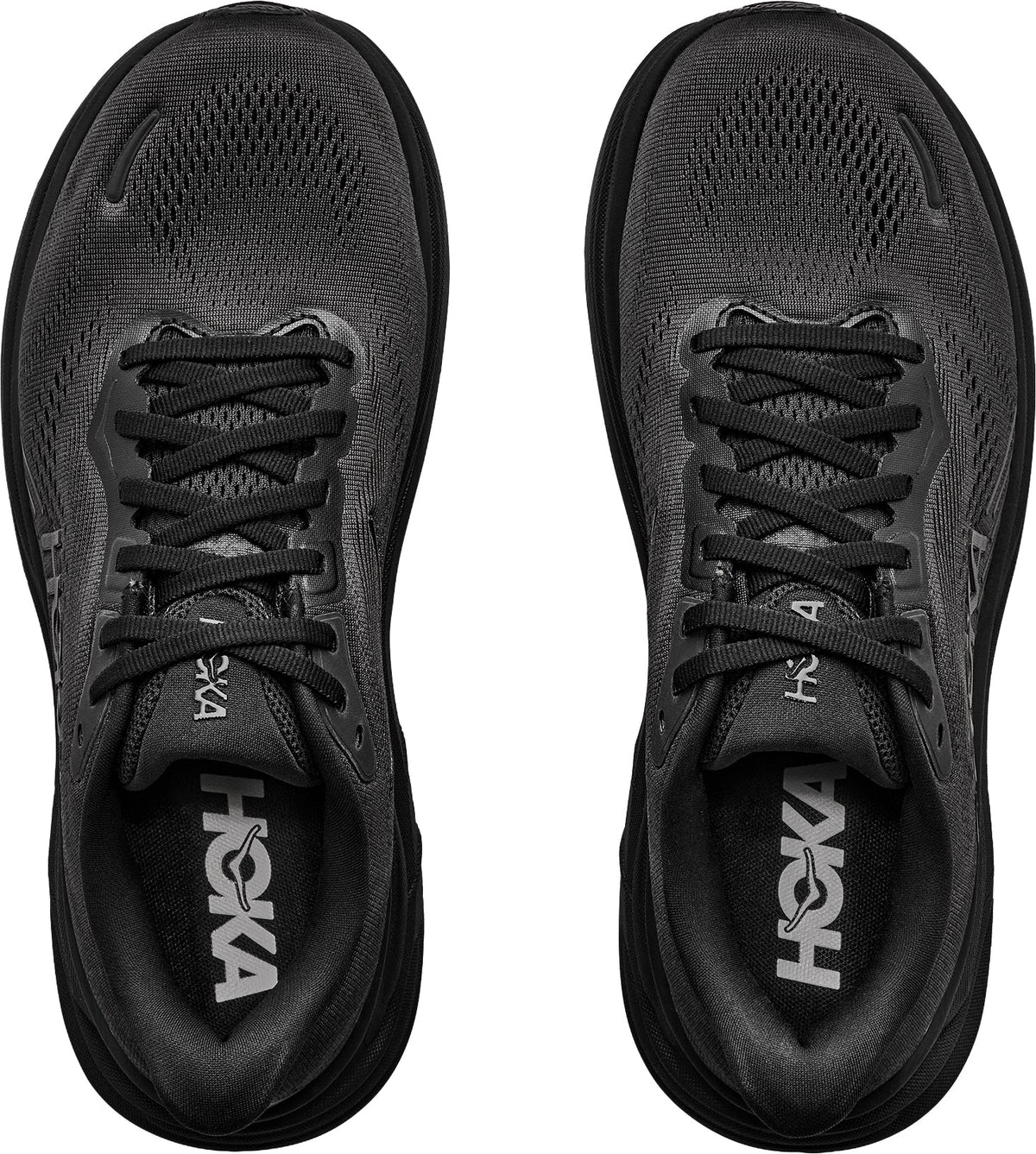 Hoka Clifton 11 WIDE FIT Men's Running Shoes - Black - View 4
