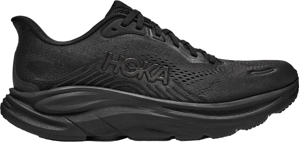 Hoka Clifton 11 WIDE FIT Men's Running Shoes - Black - View 1