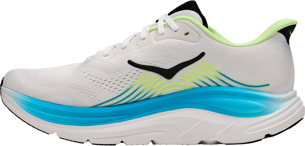 Hoka Clifton 11 WIDE FIT Men's Running Shoes - White - View 3