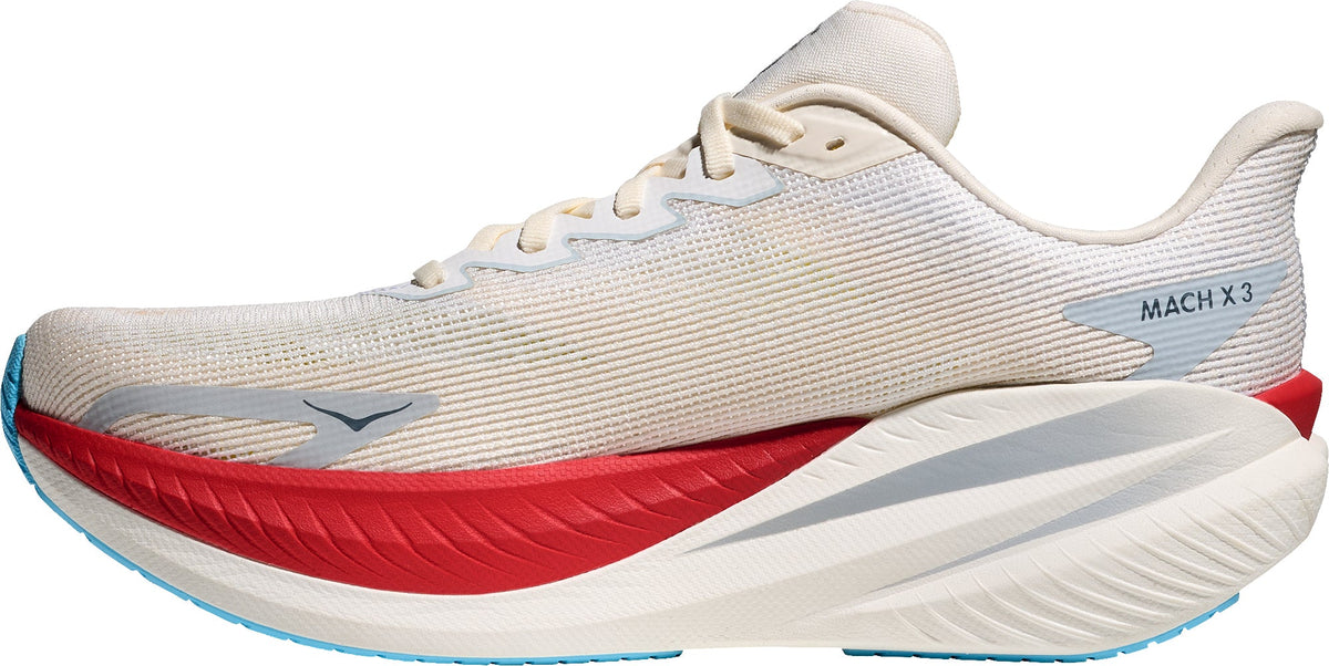 Hoka Mach X 3 Men's Running Shoes - White - View 3