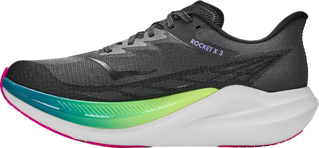 Hoka Rocket X 3 Running Shoes - Black - View 3