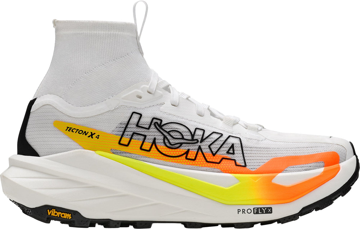 Hoka Tecton X 4 Women's Trail Running Shoes - White - View 1