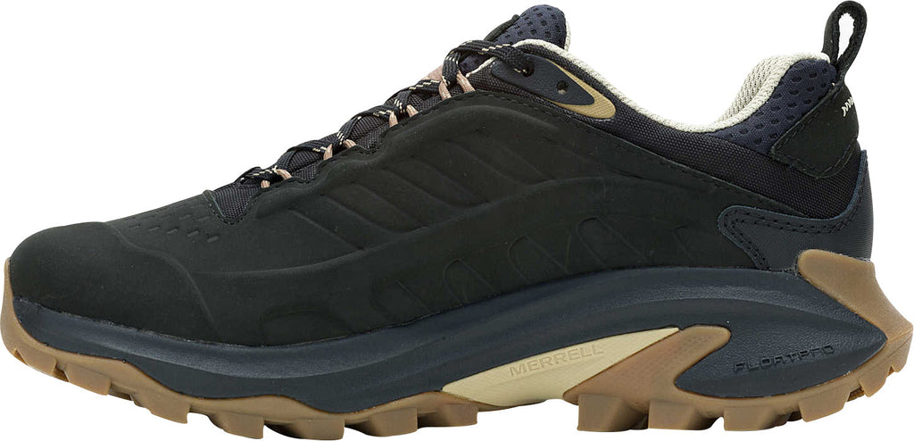 Merrell Moab Speed 2 Leather Waterproof Women's Walking Shoes - Black - View 3