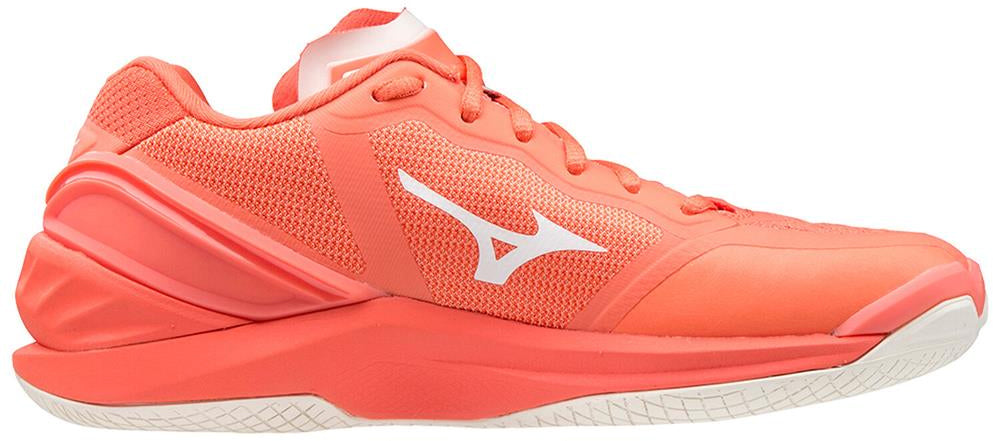 Mizuno Wave Stealth Neo Women's Netball Shoes - Orange - View 3