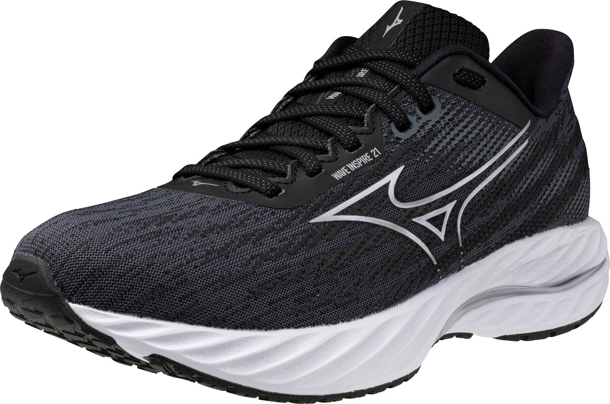 Mizuno Wave Inspire 21 WIDE FIT (D) Women's Running Shoes - Black - View 4
