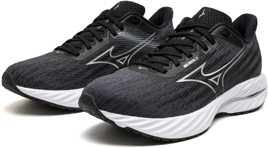 Mizuno Wave Inspire 21 WIDE FIT (D) Women's Running Shoes - Black - View 5