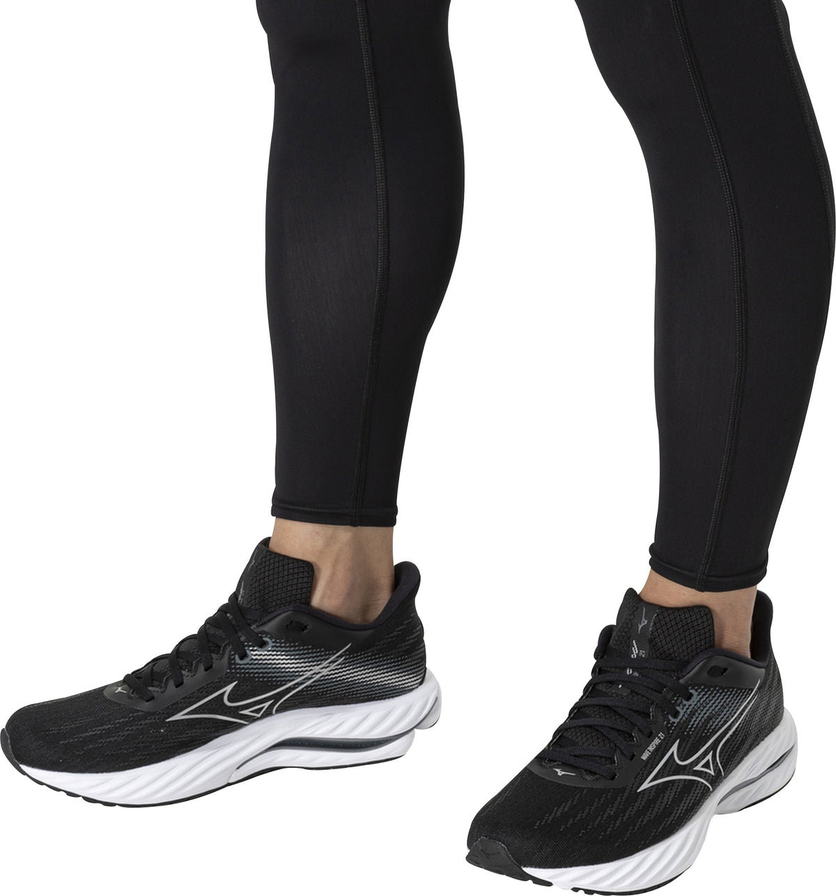 Mizuno Wave Inpsire 21 Men's Running Shoes - Black - View 8