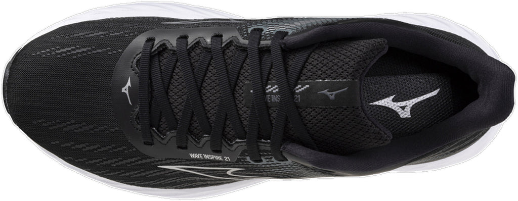 Mizuno Wave Inpsire 21 Men's Running Shoes - Black - View 4