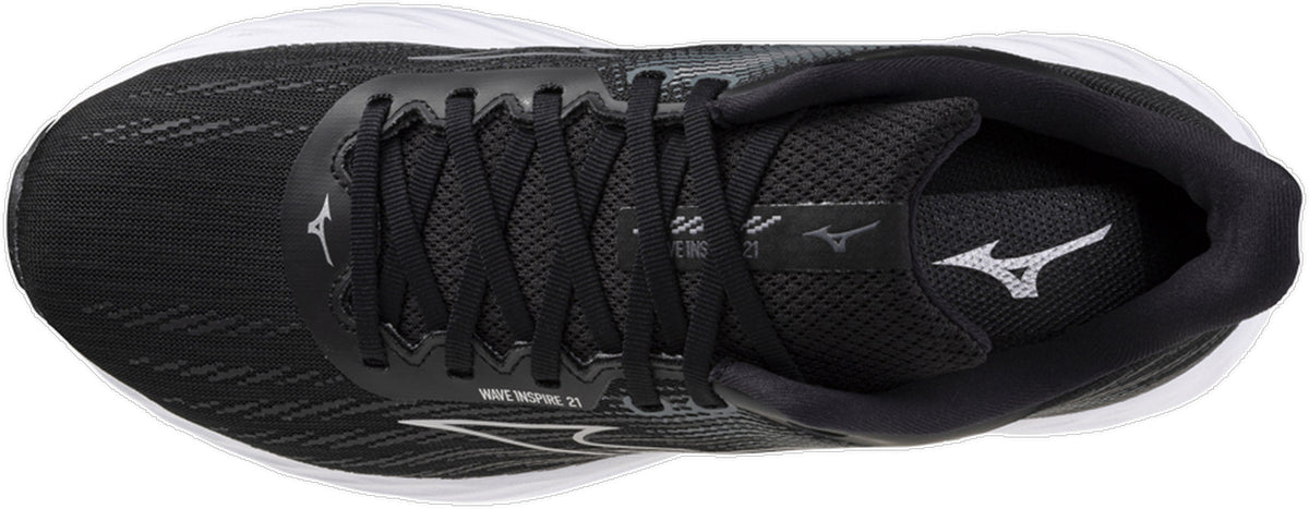 Mizuno Wave Inpsire 21 Men's Running Shoes - Black - View 4