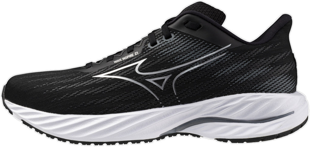 Mizuno Wave Inpsire 21 Men's Running Shoes - Black - View 1