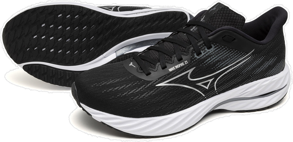 Mizuno Wave Inpsire 21 Men's Running Shoes - Black - View 7