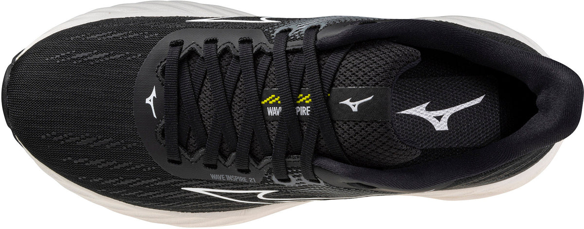 Mizuno Wave Inspire 21 WIDE FIT (D) Women's Running Shoes - Black - View 4