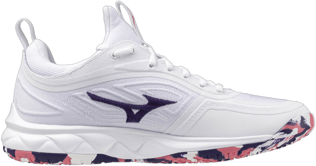 Mizuno Wave Luminous 3 Women's Court Shoes - White - View 3
