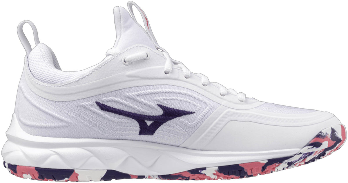 Mizuno Wave Luminous 3 Women's Court Shoes - White - View 3