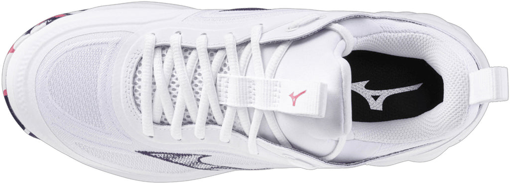 Mizuno Wave Luminous 3 Women's Court Shoes - White - View 4