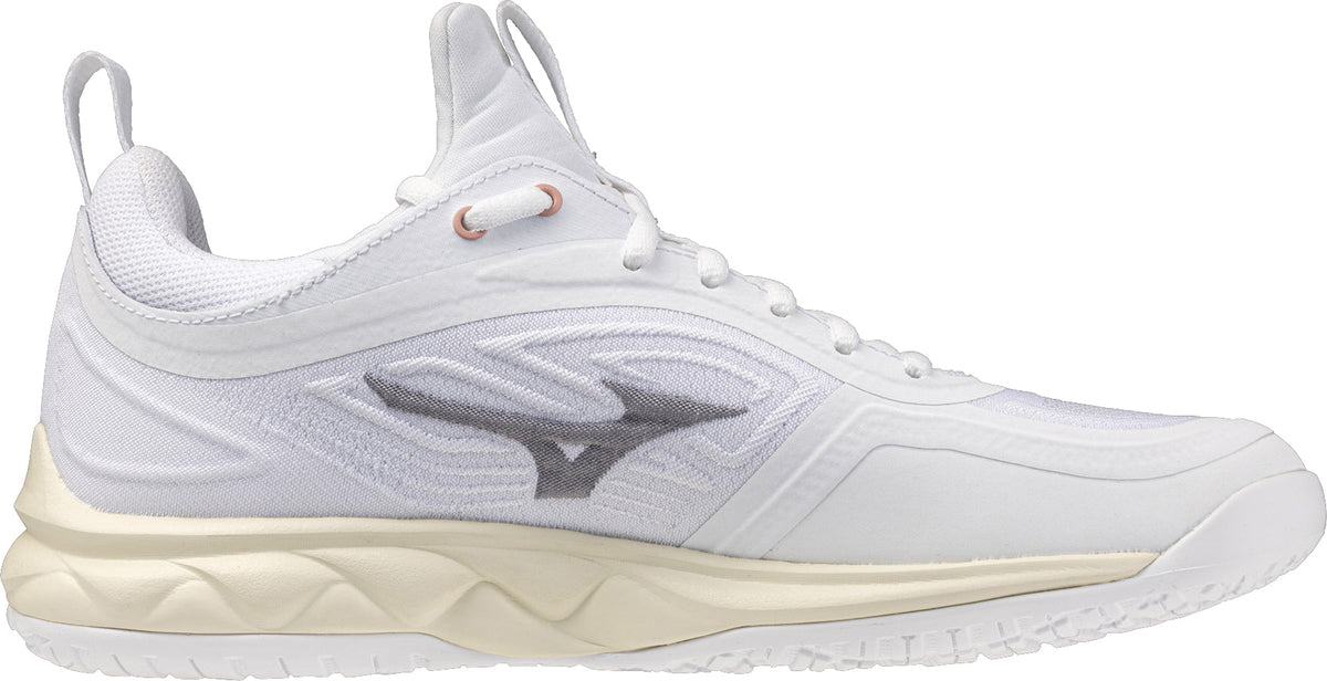 Mizuno Wave Luminous 3 Women's Court Shoes - White - View 3