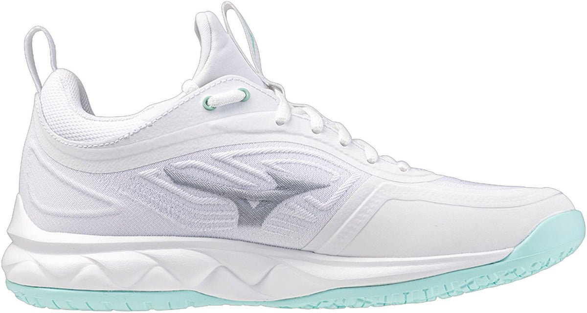 Mizuno Wave Luminous 3 Women's Court Shoes - White - View 3