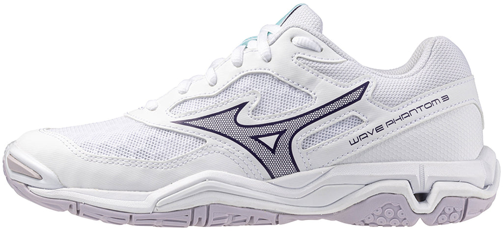 Mizuno Wave Phantom 3 Women's Court Shoes - White - View 1