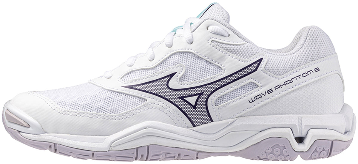Mizuno Wave Phantom 3 Women's Court Shoes - White - View 1