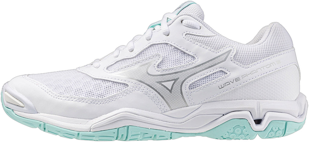 Mizuno Wave Phantom 3 Women's Court Shoes - White - View 1