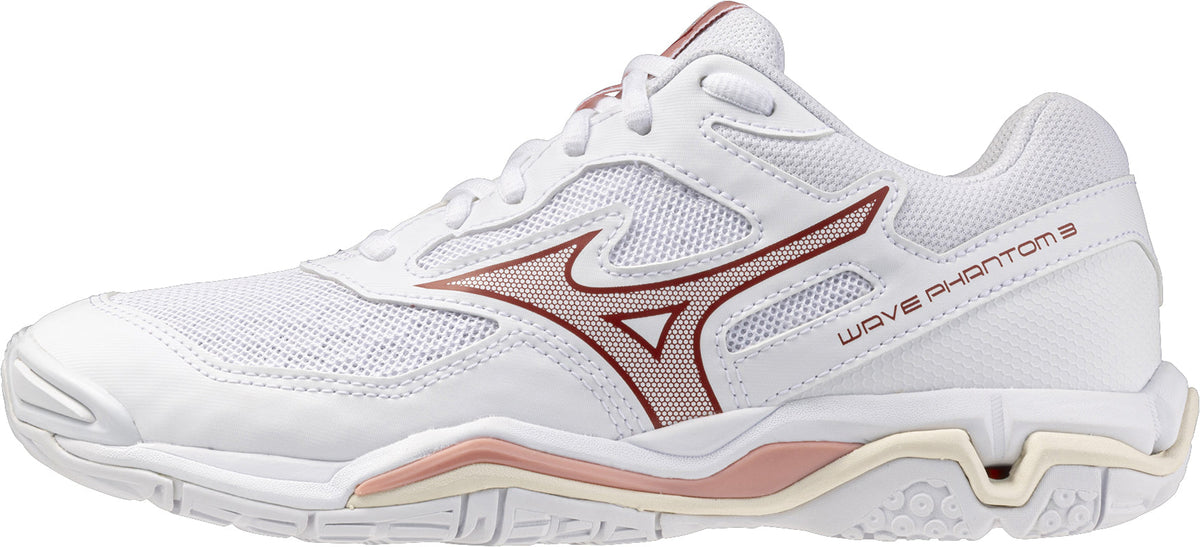 Mizuno Wave Phantom 3 Women's Court Shoes - White - View 1