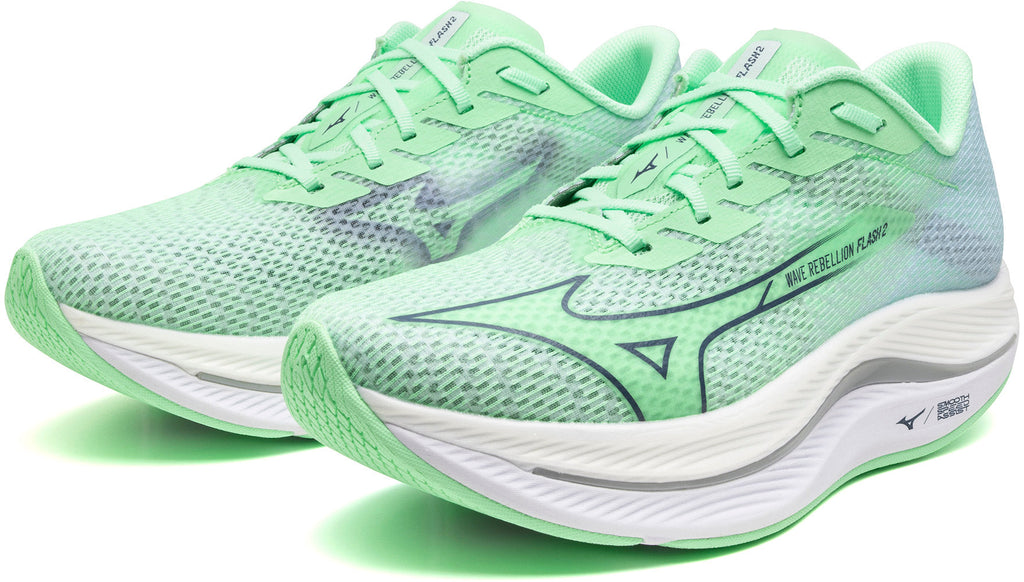 Mizuno Wave Rebellion Flash 2 Men's Running Shoes - Green - View 7