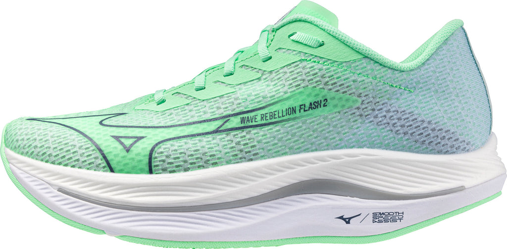 Mizuno Wave Rebellion Flash 2 Men's Running Shoes - Green - View 1