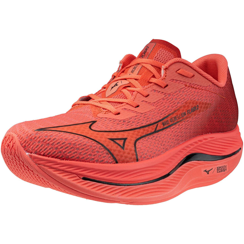 Mizuno Wave Rebellion Flash 2 Running Shoes - Red - View 6