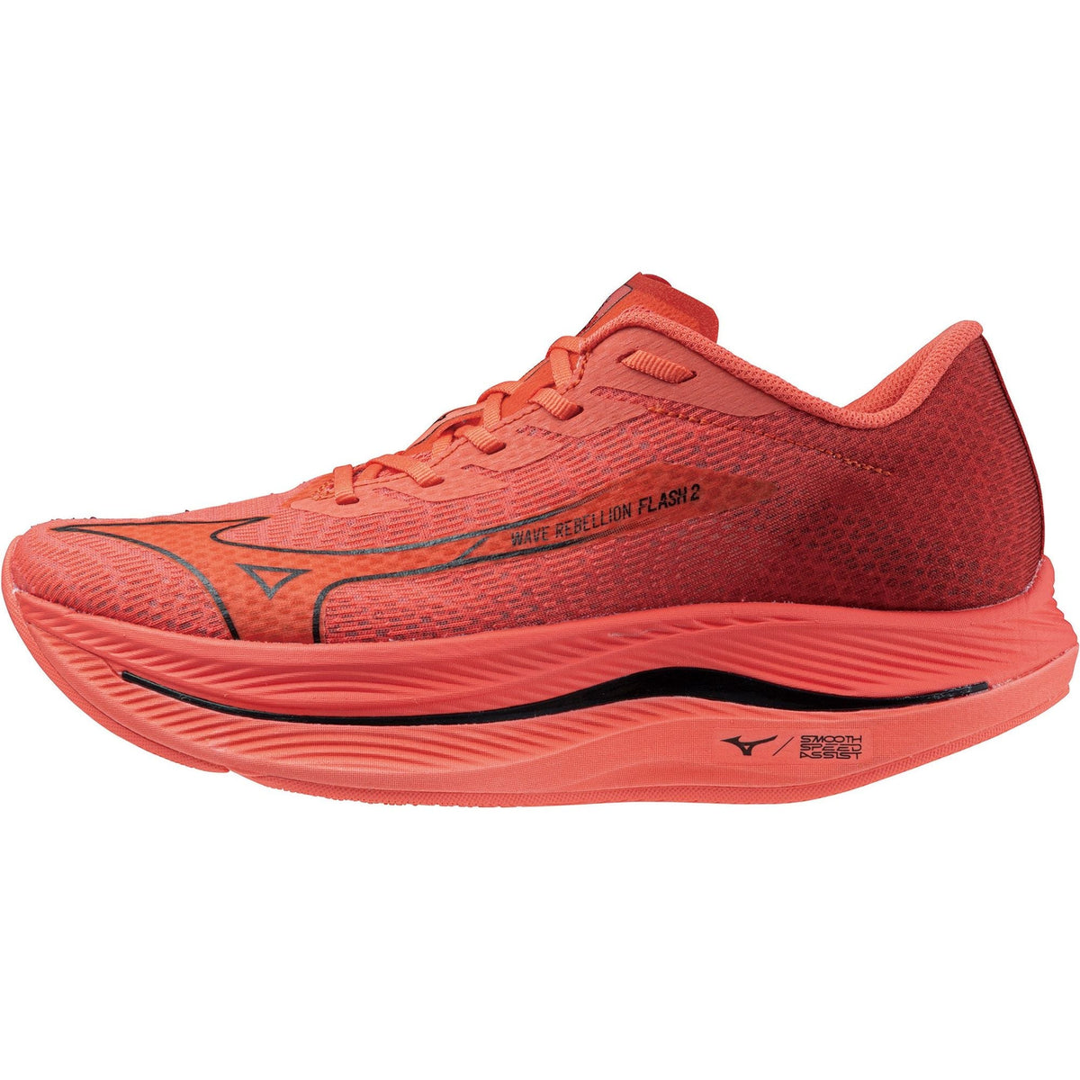 Mizuno Wave Rebellion Flash 2 Running Shoes - Red - View 1