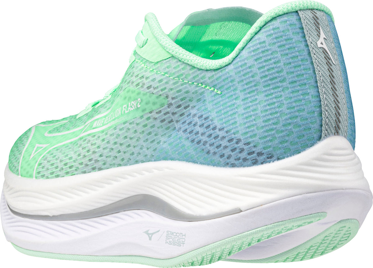 Mizuno Wave Rebellion Flash 2 Women's Running Shoes - Green - View 5