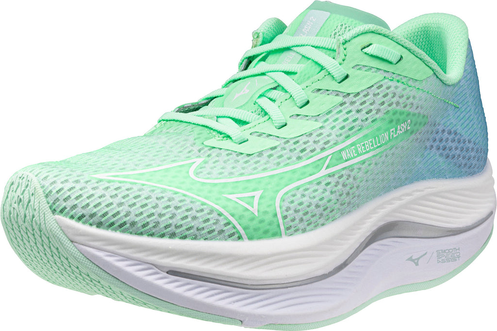 Mizuno Wave Rebellion Flash 2 Women's Running Shoes - Green - View 6