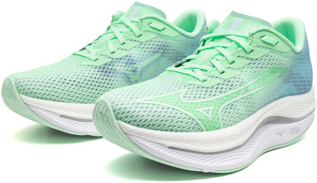 Mizuno Wave Rebellion Flash 2 Women's Running Shoes - Green - View 7