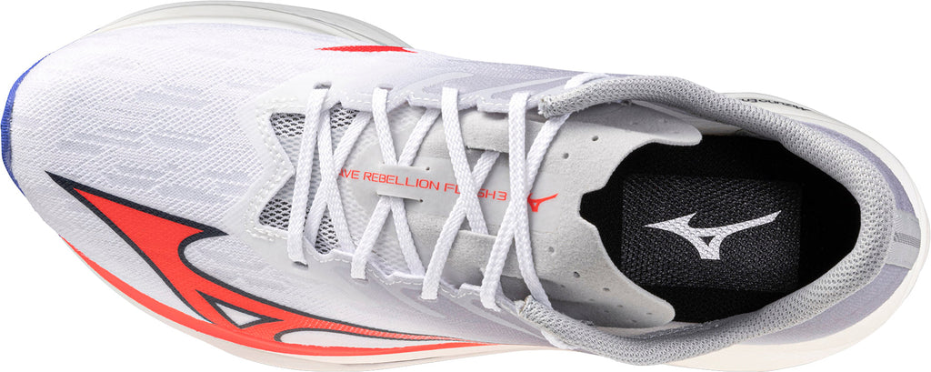 Mizuno Wave Rebellion Flash 3 Men's Running Shoes - White - View 4