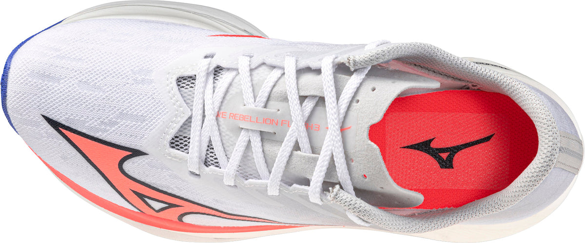 Mizuno Wave Rebellion Flash 3 Women's Running Shoes - White - View 4