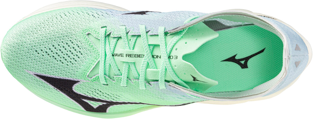 Mizuno Wave Rebellion Pro 3 Running Shoes - Green - View 4