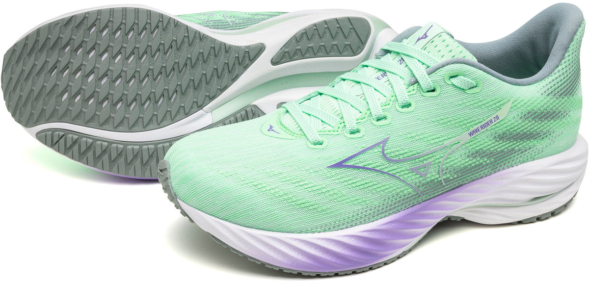 Mizuno Wave Rider 28 Women's Running Shoes - Green - View 8