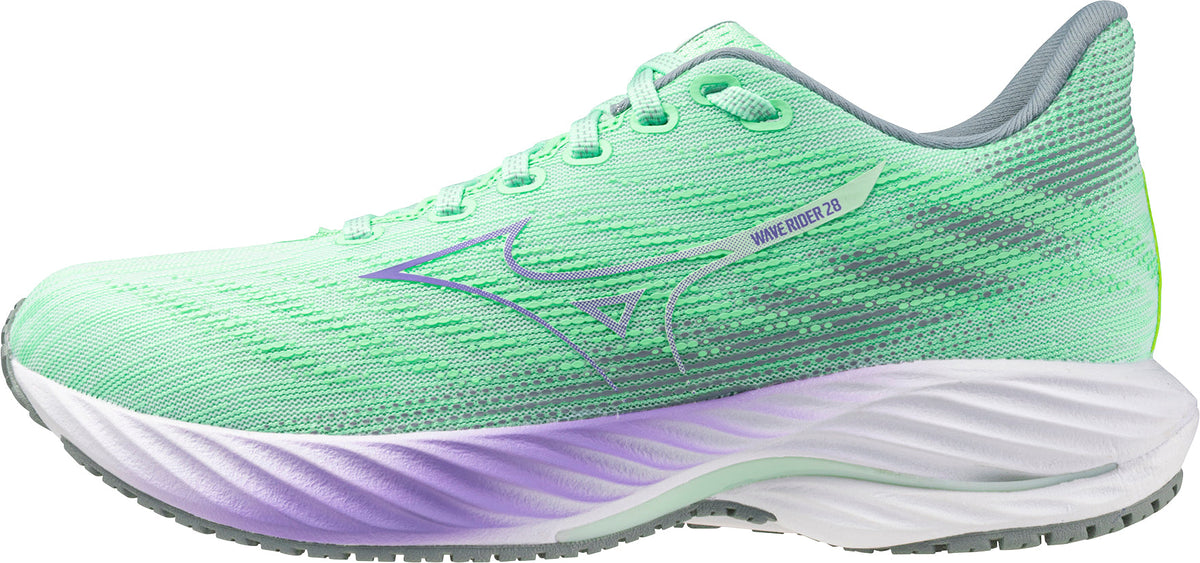 Mizuno Wave Rider 28 Women's Running Shoes - Green - View 1